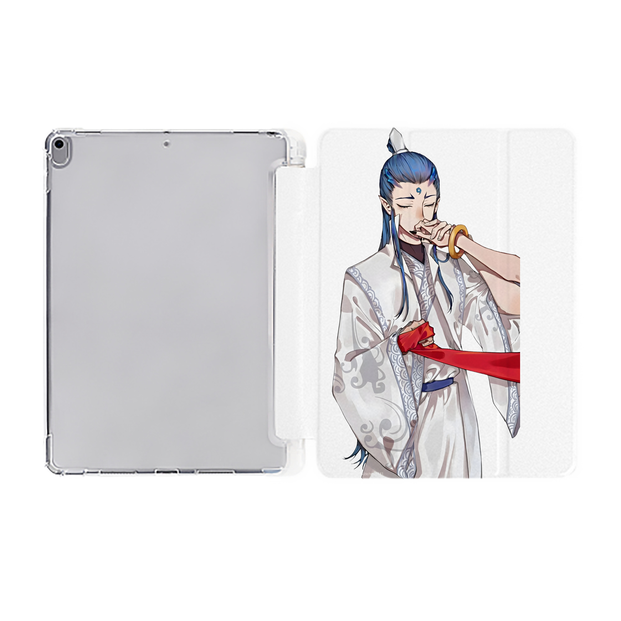 （画像用） Ne Zha 2 ナタ 魔童の大暴れ IPad ケース ペン収納付き 三つ折りスタンド PUレザー×シリコン 対応機種9.5/10.5/10.9インチ